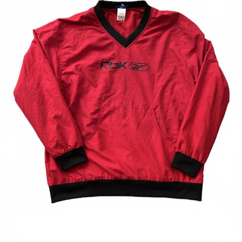 Y2K Reebok (RBK) Red Windbreaker Pullover